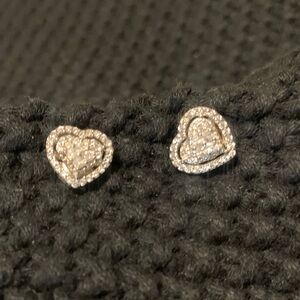 QVC diamonique silver earrings